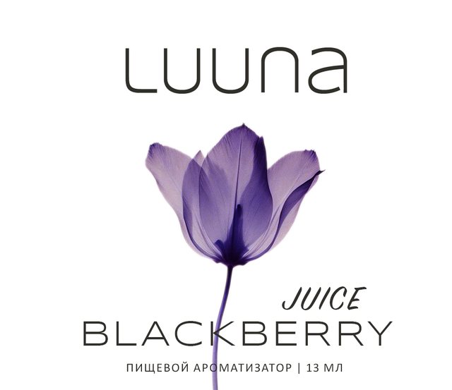 Luuna Blackberry Juice label