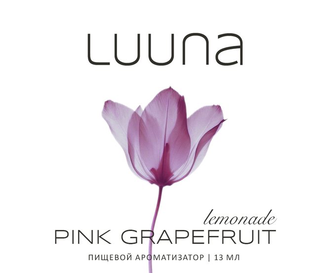 Luuna Pink Grapefruit Lemonade label